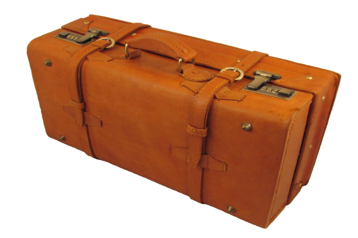 leather suitcase