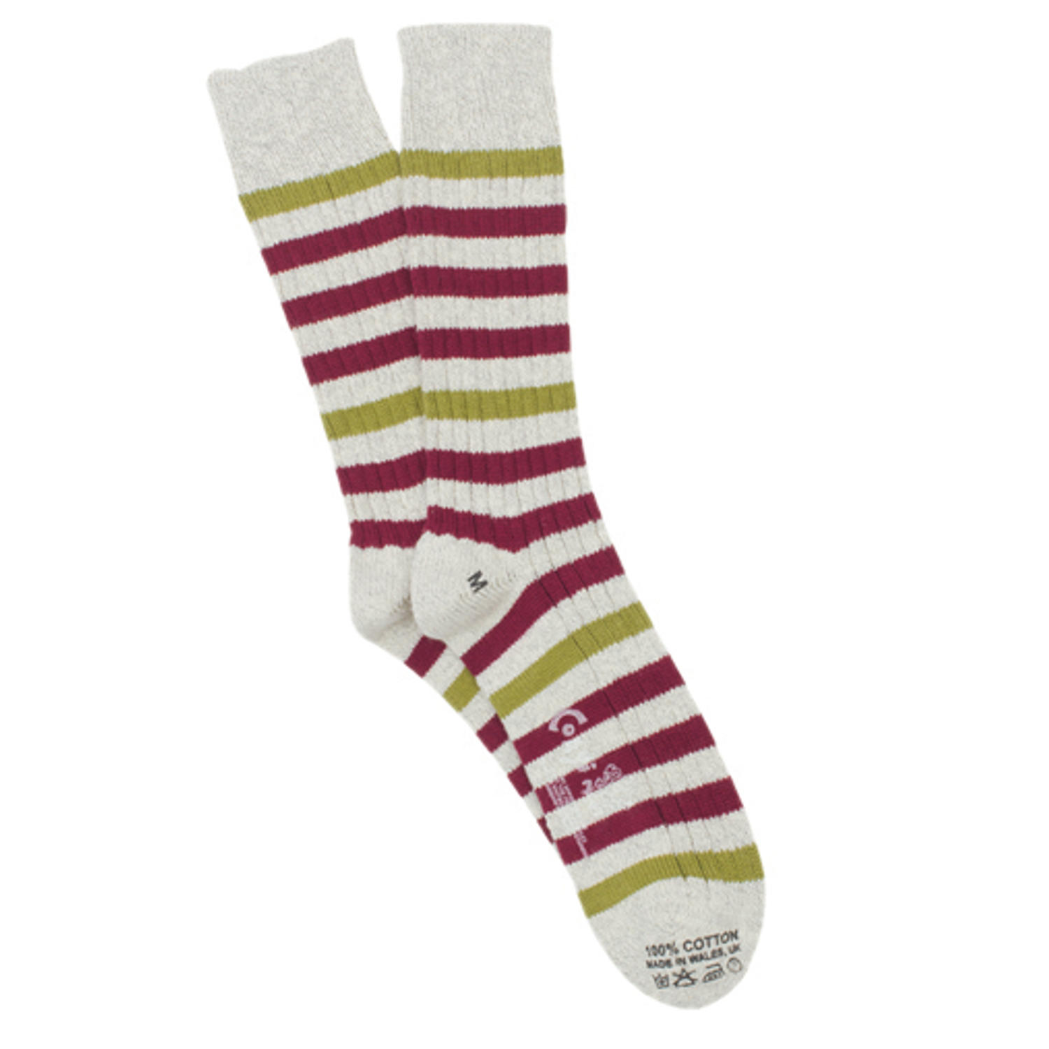 Corgi Socks Heritage Heavyweight Cotton Red Stripe - Pediwear Accessories