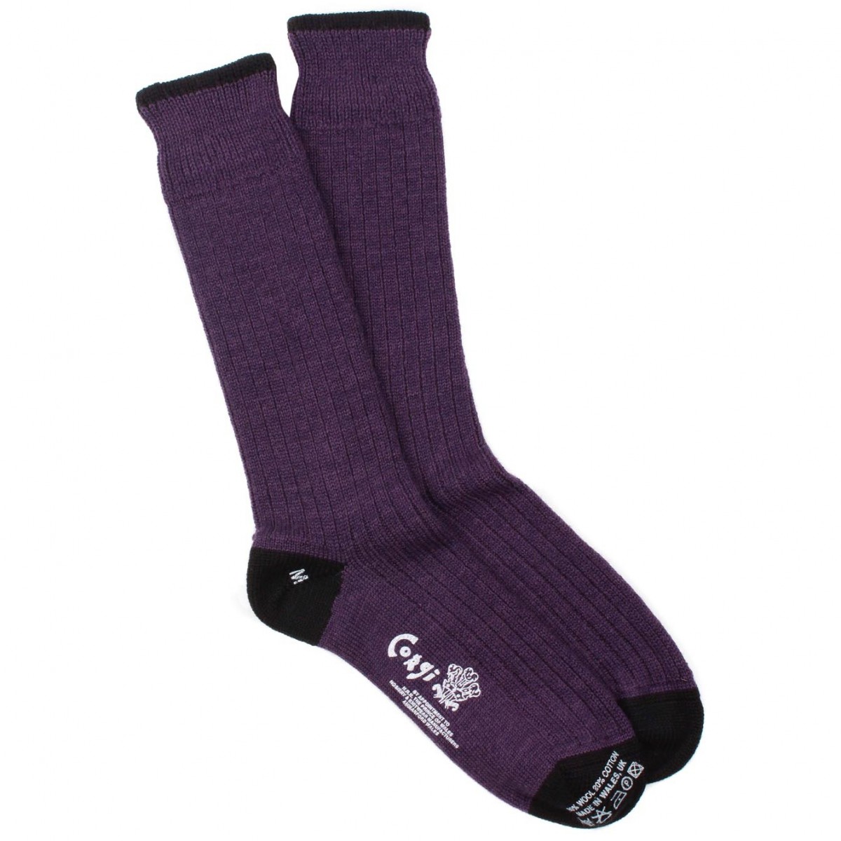 Corgi Socks Premium Wool Purple