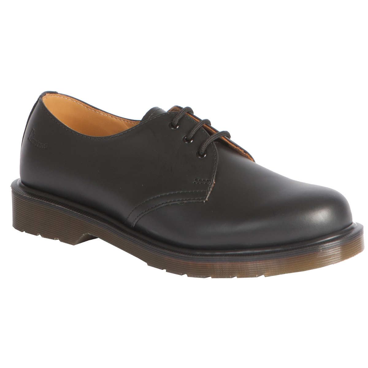 dr martens 1461 hardware 3 eye flat shoes in black
