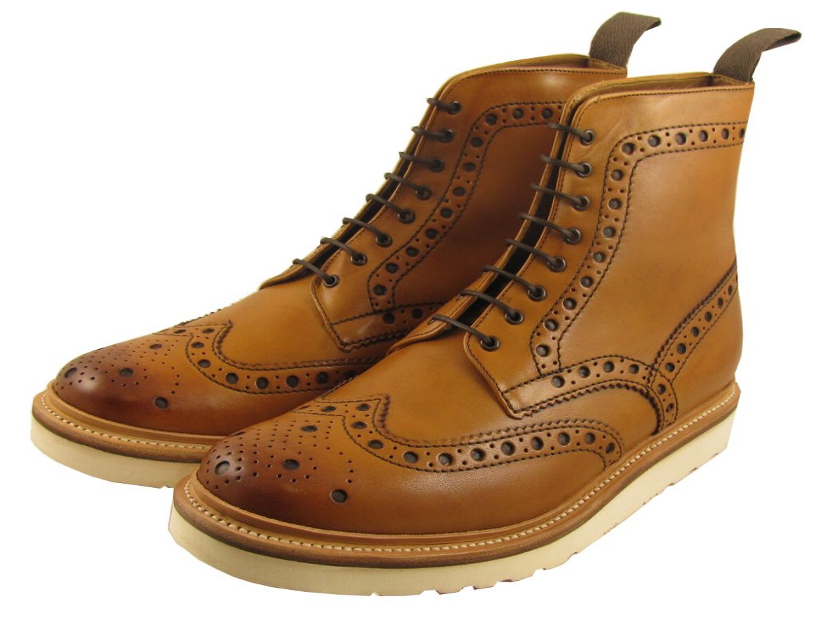 grenson fred v tan calf