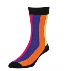 H J Hall Socks Cotton Rich Rainbow Stripe