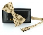 Soprano Accessories Sand with Brown Polka Dots Pre-tied
