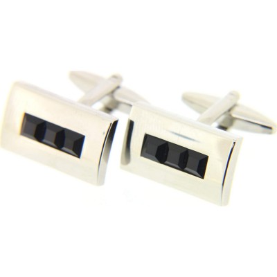 Soprano Accessories Black Crystal Cufflinks