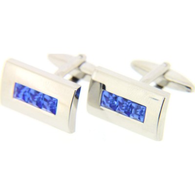 Soprano Accessories Blue Crystal Cufflinks