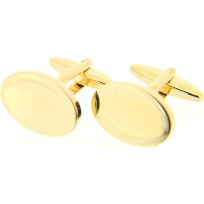 Soprano Accessories Gold Coloured Oval Cufflinks