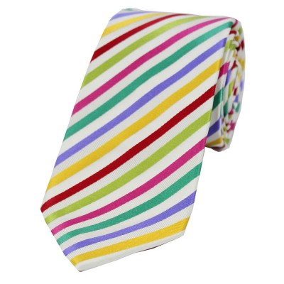 Soprano Accessories Posh & Dandy White with Coloured Stripes