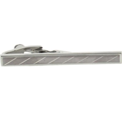 Soprano Accessories Silver Coloured Engraved Tie Bar