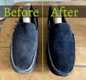 Finished Pair of Suede Loafers