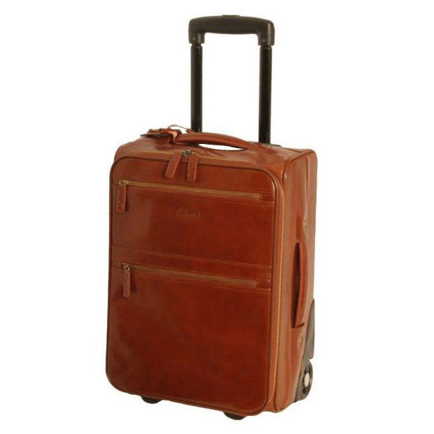 leather luggage trolley