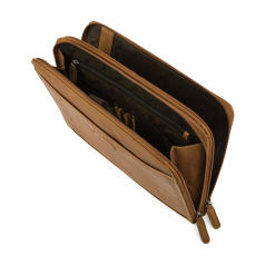 Ashwood Leather Tablet Organiser Sleeve Double Zip 8141
