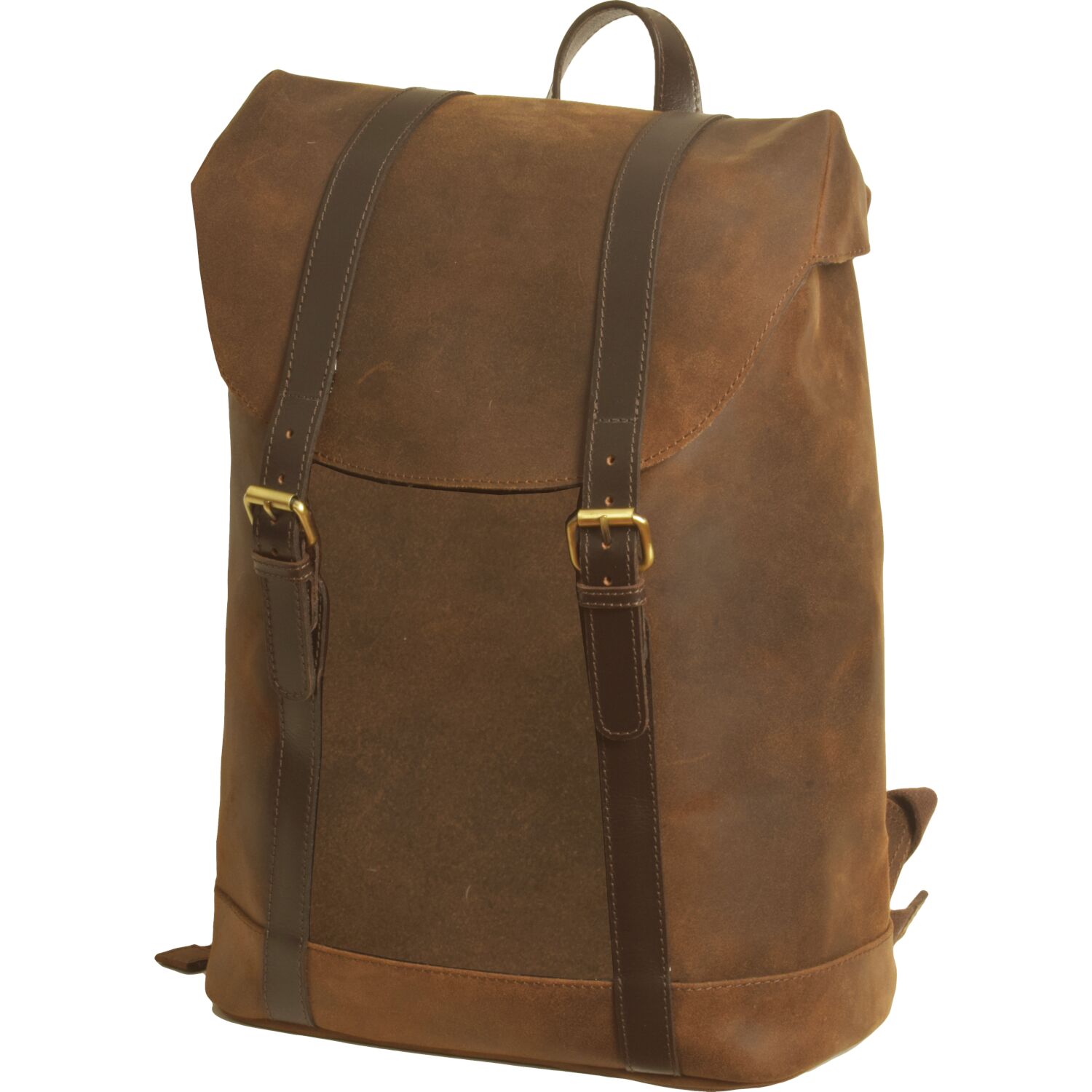 oxford leather backpack