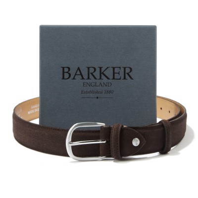 Barker Brown Suede Belt
