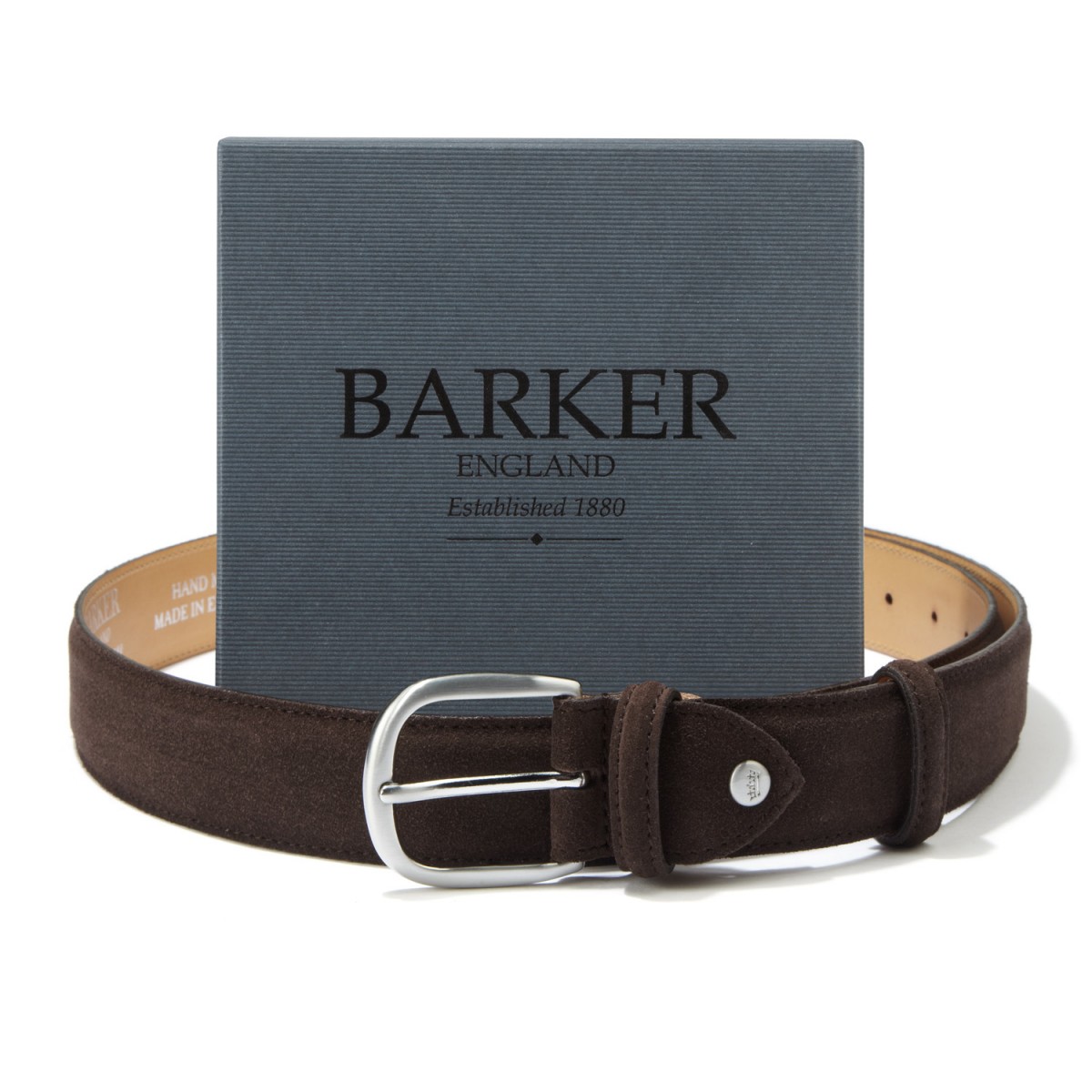 Barker Brown Suede Belt