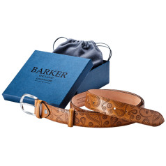 Barker Cedar Paisley Calf Belt