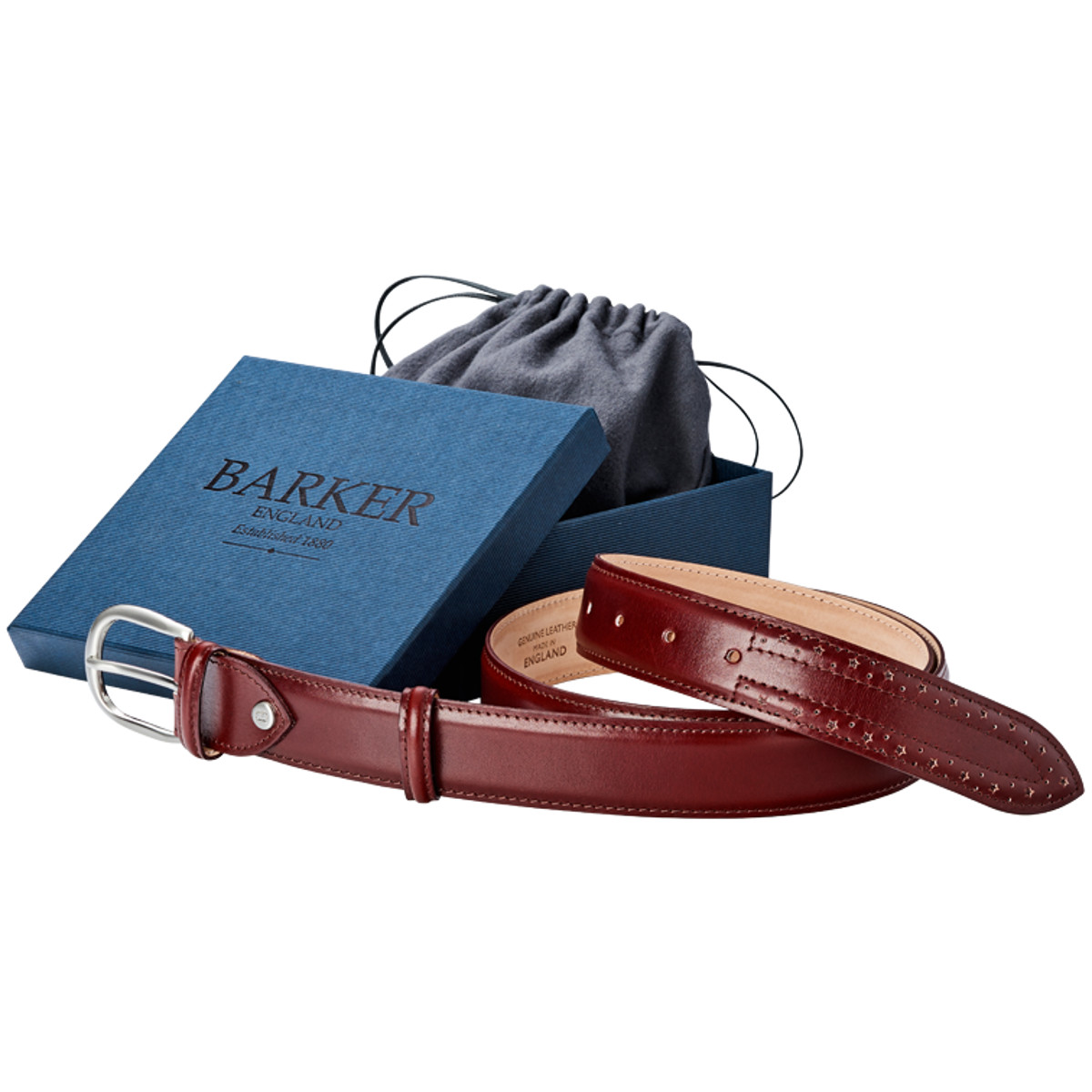 Barker Cherry Star Calf Belt
