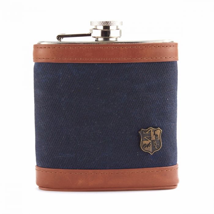 British Belt Company Langdale Hipflask Navy