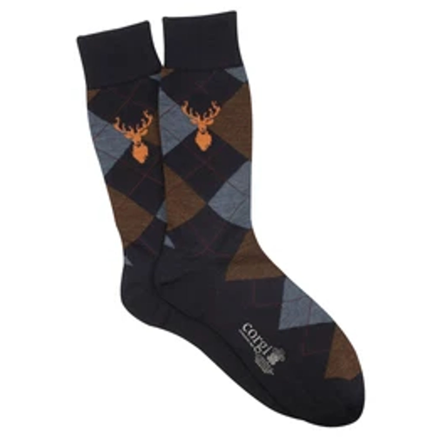 Corgi Socks Argyle  Stag