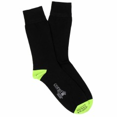 Corgi Socks Black Lime Heel Toe Contrast