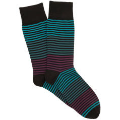 Corgi Socks Black Pencil Stripe