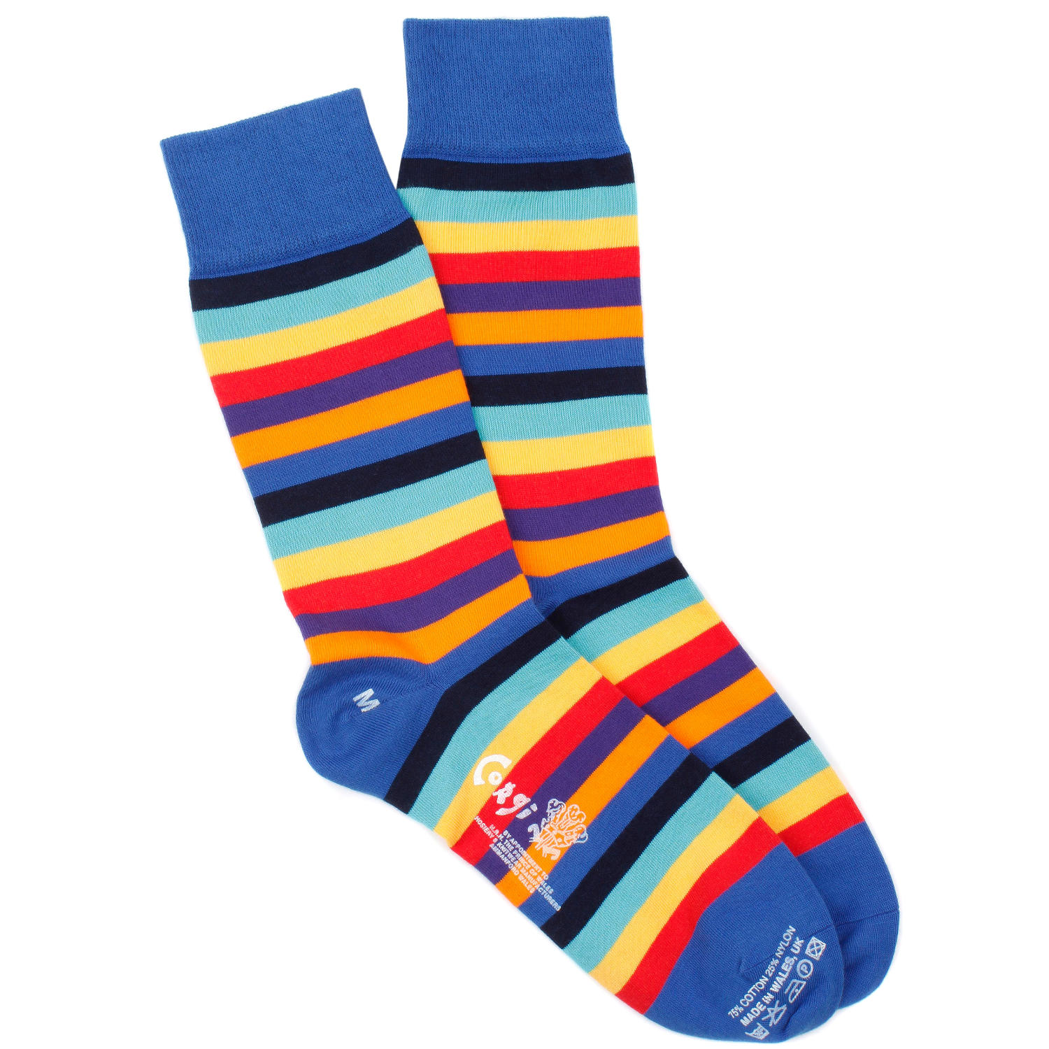 Corgi Socks Blue Stripe