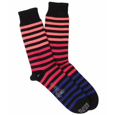 Corgi Socks Grapefruit Stripe