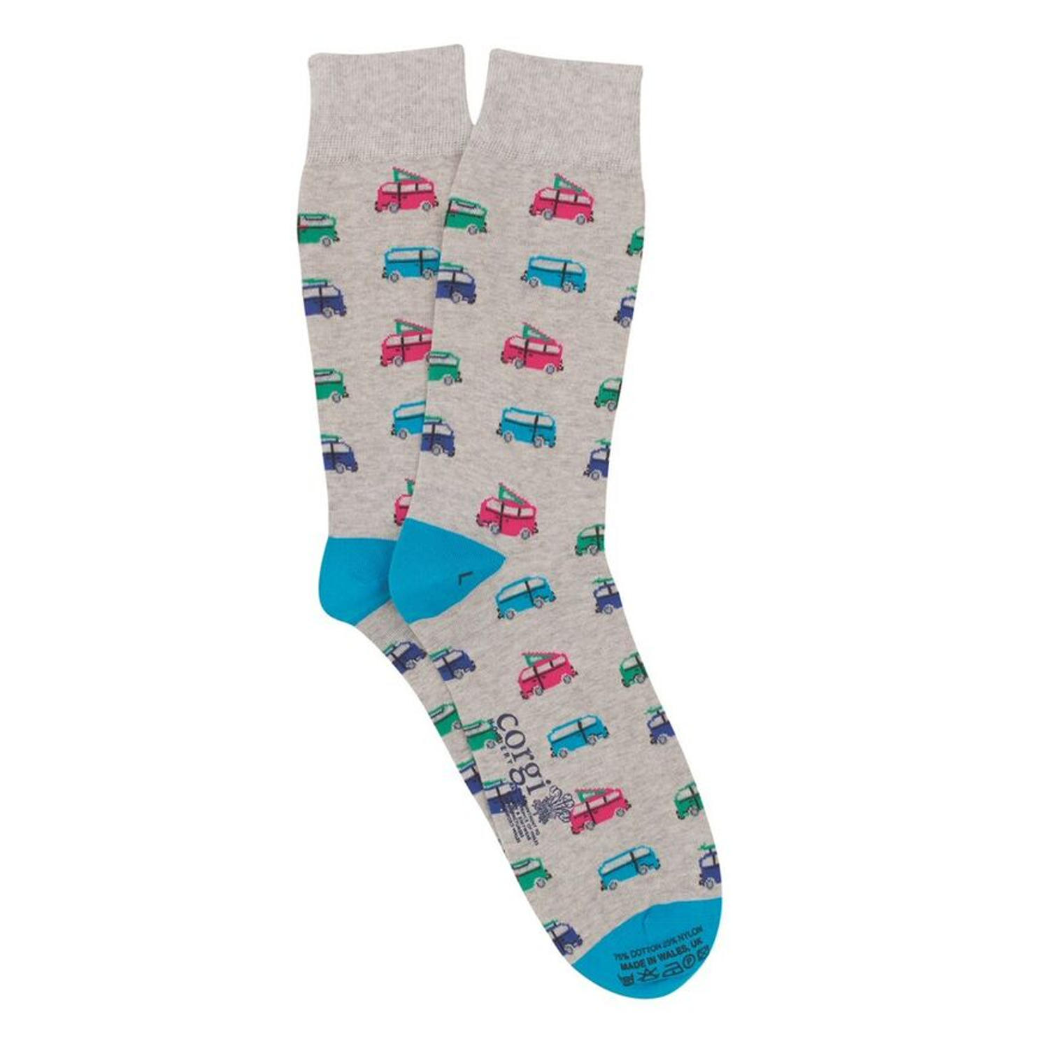 Corgi Socks Grey Campervan - Pediwear 