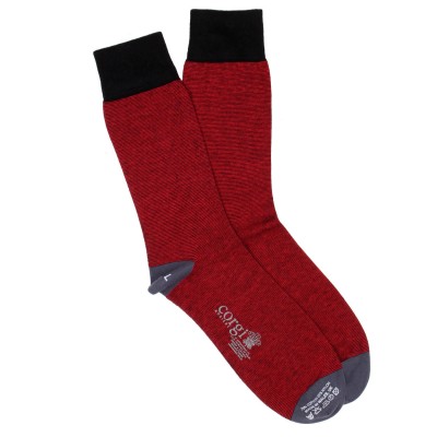 Corgi Socks Marl Stripe Red
