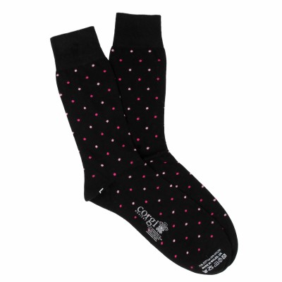 Corgi Socks Mini Spot Black