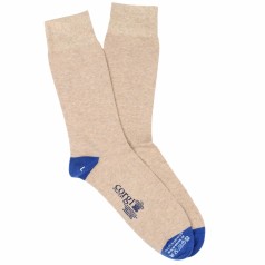 Corgi Socks Oatmeal Heel Toe Contrast
