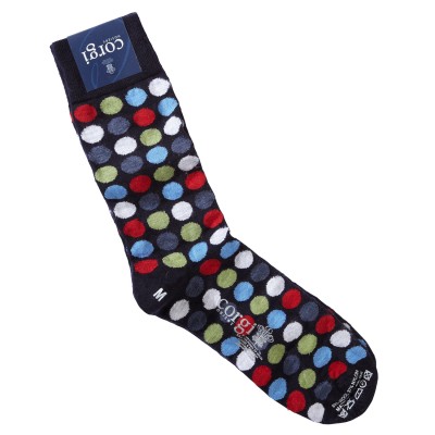Corgi Socks Regular Spots Navy