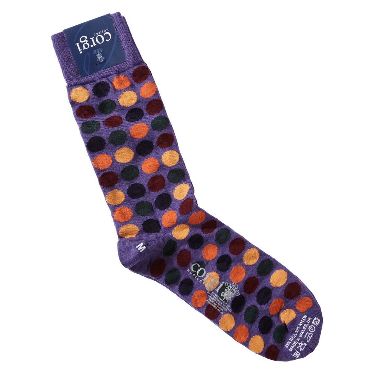 Corgi Socks Regular Spots Purple