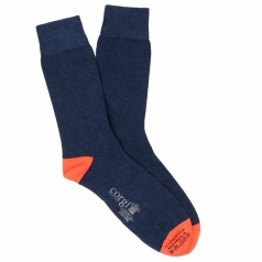 Corgi Socks Navy Heel Toe Contrast