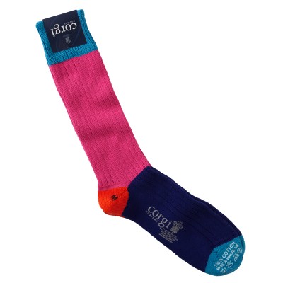 Corgi Socks Vivid Blocks