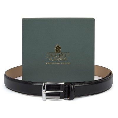 Crockett and Jones Black Calf Leather Belt