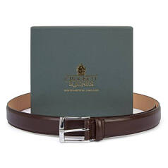 Crockett and Jones Dark Brown Suede Leather Belt