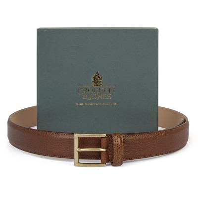 Crockett and Jones Tan Grain Leather Belt