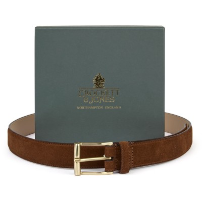 Crockett and Jones Tobacco Suede Belt