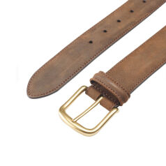 Crockett and Jones Dark Brown Roughout Suede Belt