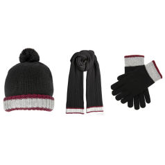 Dents Mens Knitted Hat Scarf and Gloves Set