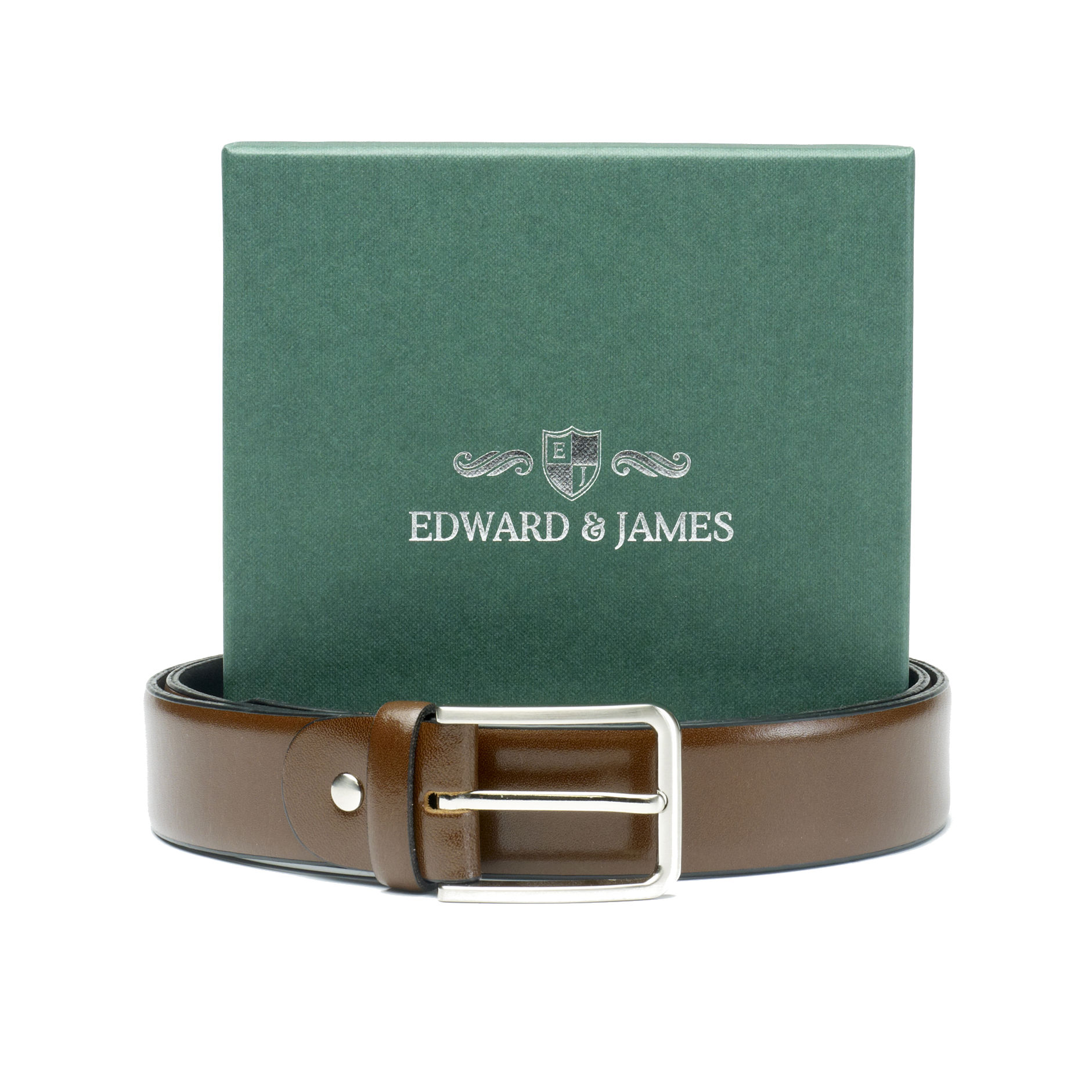 Edward and James Chestnut Leather Belt