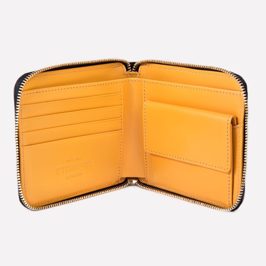 Ettinger B Hide Zip Wallet 4 CC Purse