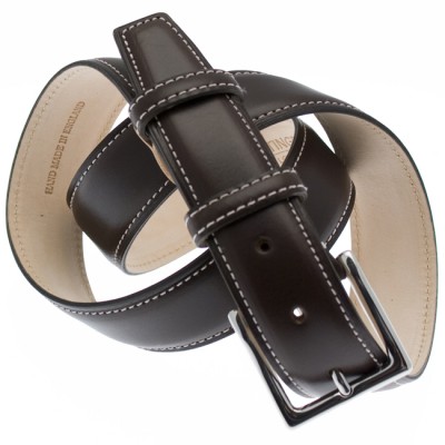 Ettinger 35 mm Dark Brown Waxy Leather Belt ET57