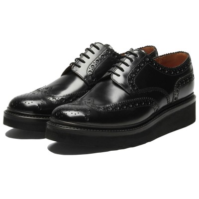 Grenson Archie Black Wedge Sole