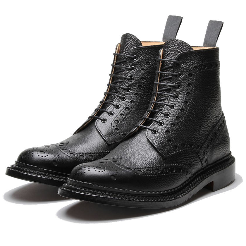 Grenson fred black grain triple welt