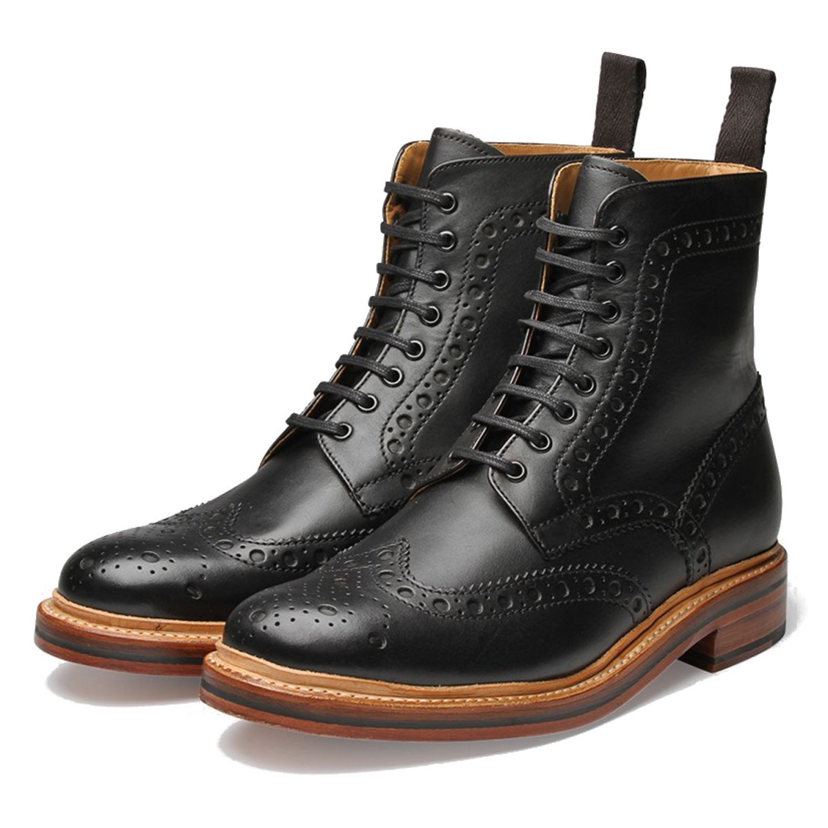 black grenson boots