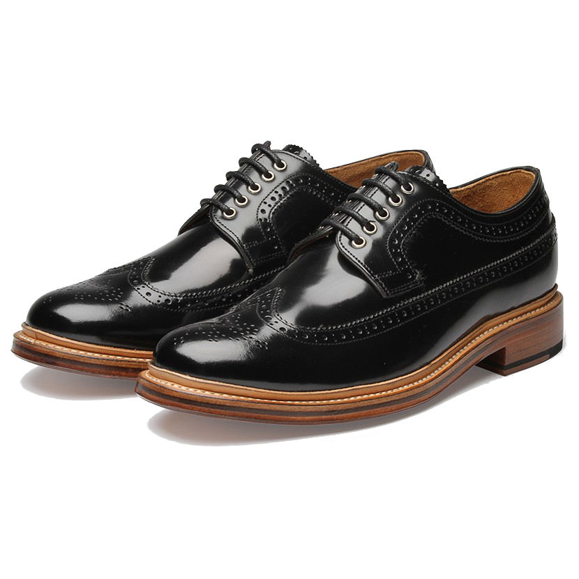 Grenson Sid Black Hi-shine - Pediwear 