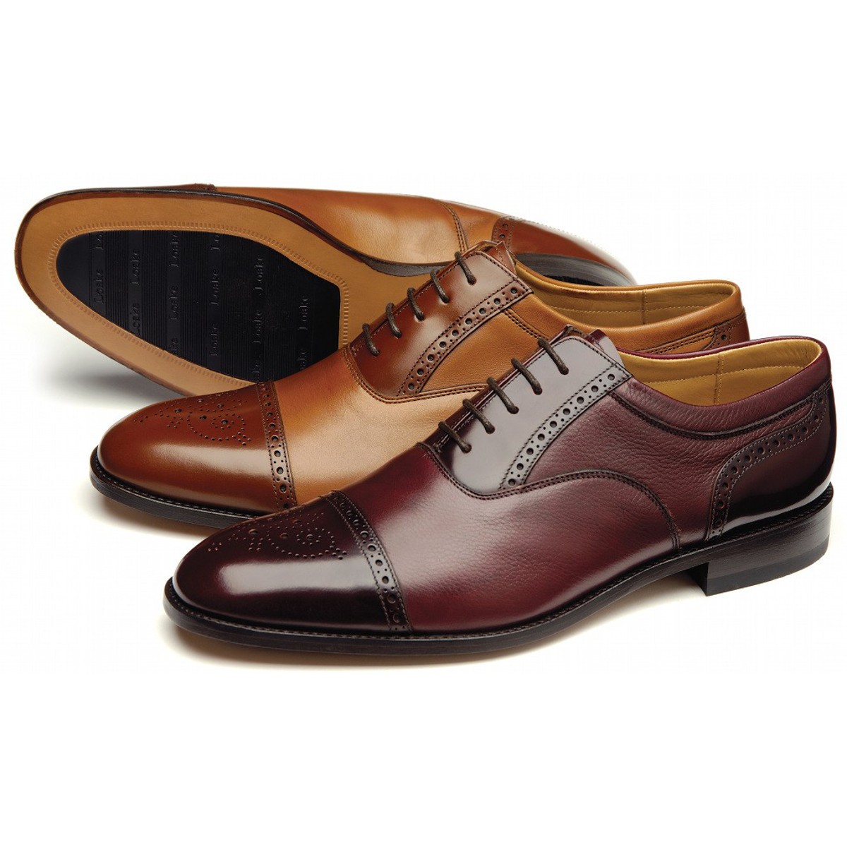 loake two tone brogues