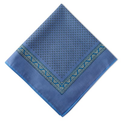 Pediwear Collection Blue Hand Rolled Cotton Handkerchief