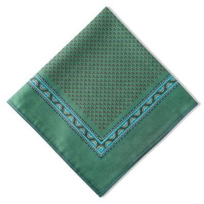 Pediwear Collection Green Hand Rolled Cotton Handkerchiefs